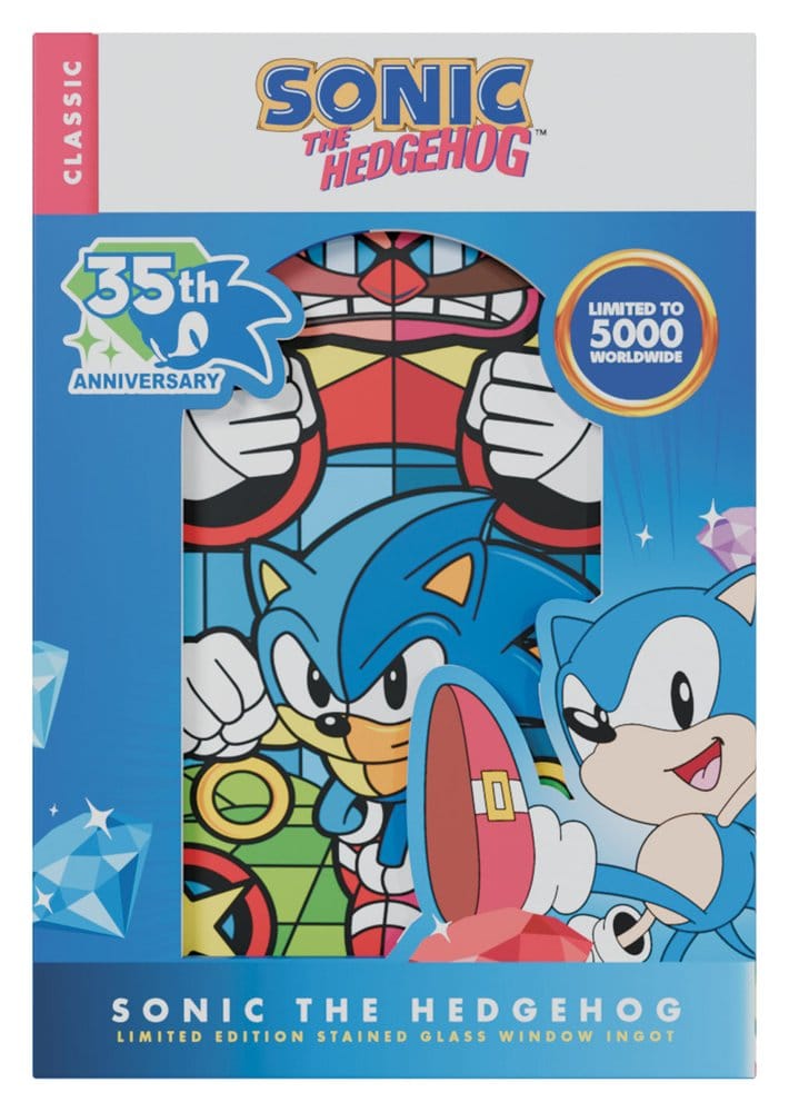 Sonic The Hedgehog Silverstång i Stil av Kyrkfönster 60 cm