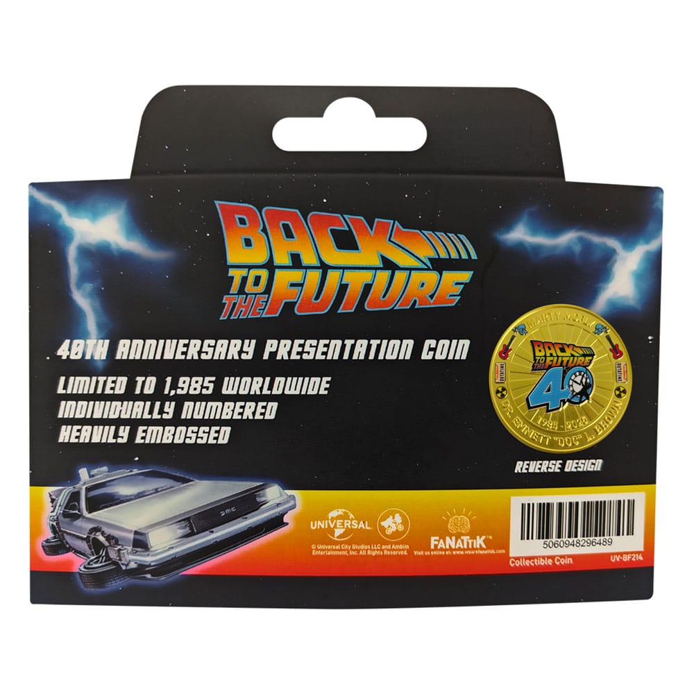 Back To The Future Collectable Coin 40th Anniversary Limited Edition FaNaTtik