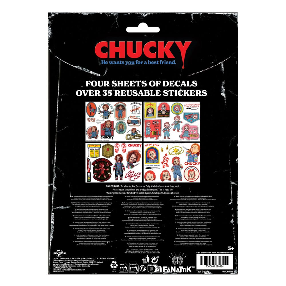 Chucky Tech Klistermärke Pack FaNaTtik