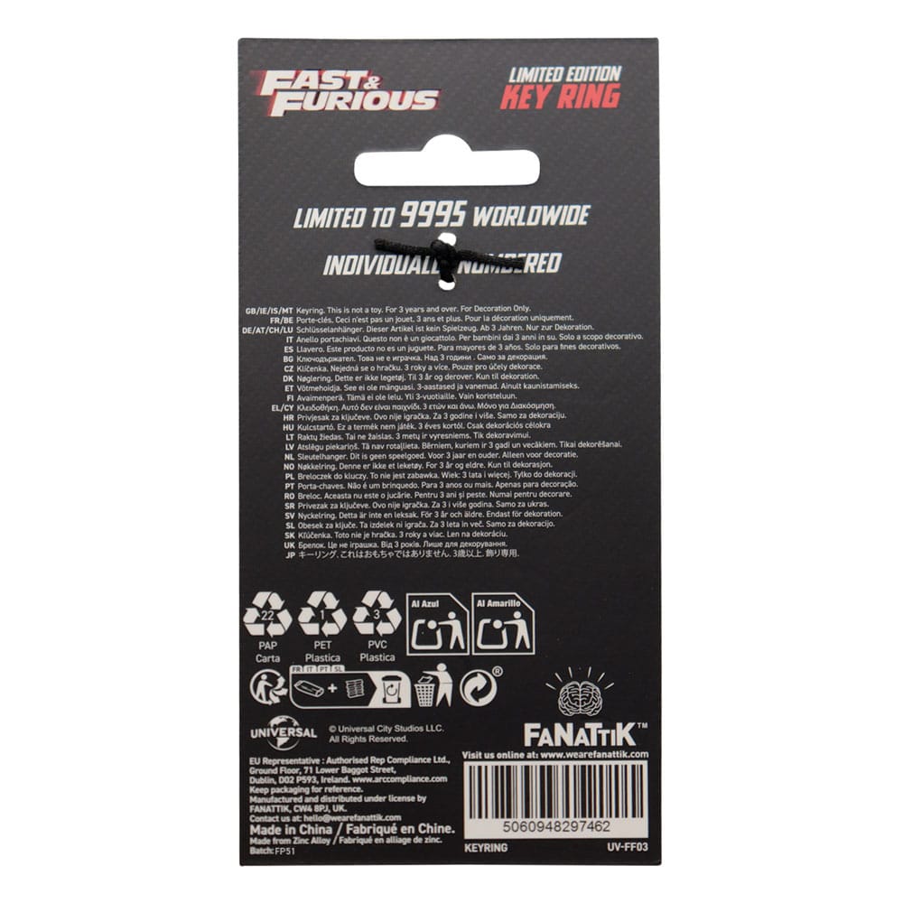 Fast & Furious Nyckelring You Ride You Fight Limited Edition FaNaTtik