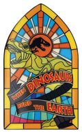 Jurassic Park Stylized Stained Glass-like Metal Piece 11 cm
