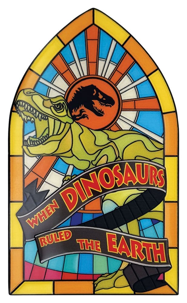 Jurassic Park Stylized Stained Glass-like Metal Piece 11 cm