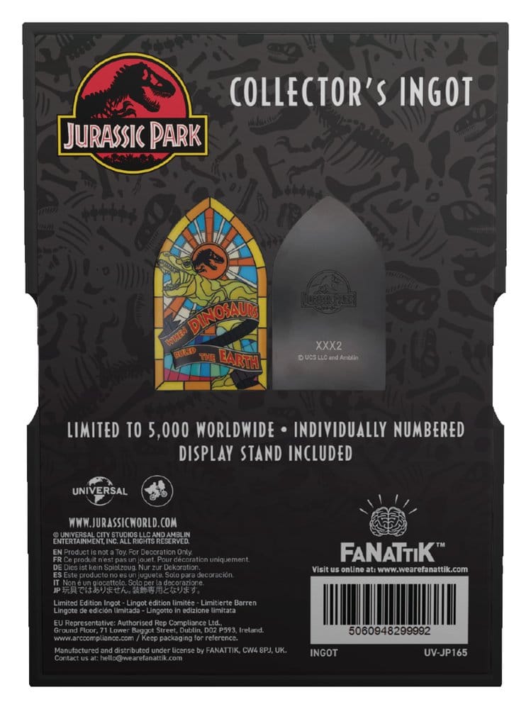 Jurassic Park Stylized Stained Glass-like Metal Piece 11 cm