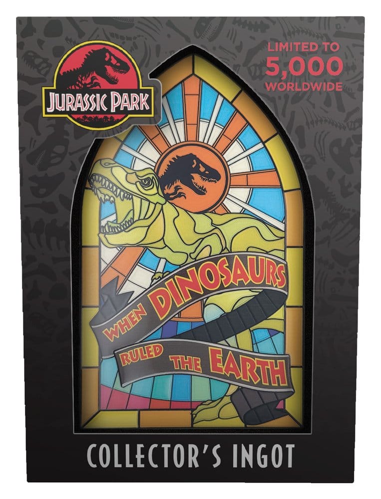 Jurassic Park Stylized Stained Glass-like Metal Piece 11 cm