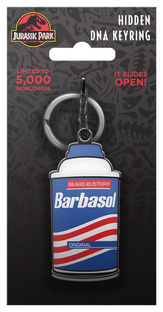 Jurassic Park Nyckelring med Glidande Barbasol-burk