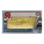 Jaws Replica 1/1 50-årsjubileum Regatta Biljett i 24k Guldplätering FaNaTtik