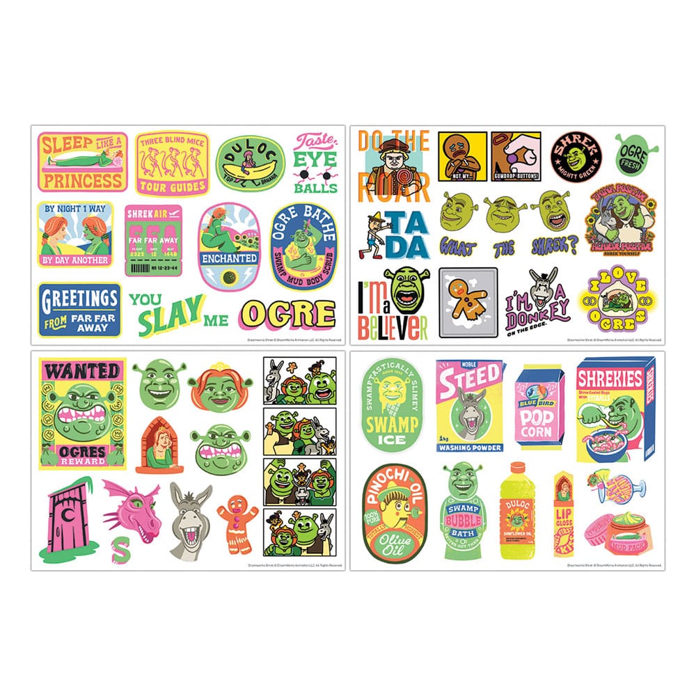 Shrek Tech Sticker Pack - 48 Vinyl Decals FaNaTtik