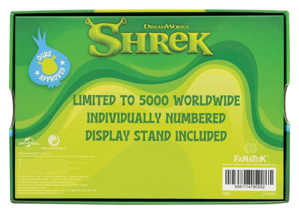 Shrek replika metallfilmremsa i begränsad upplaga 12 cm