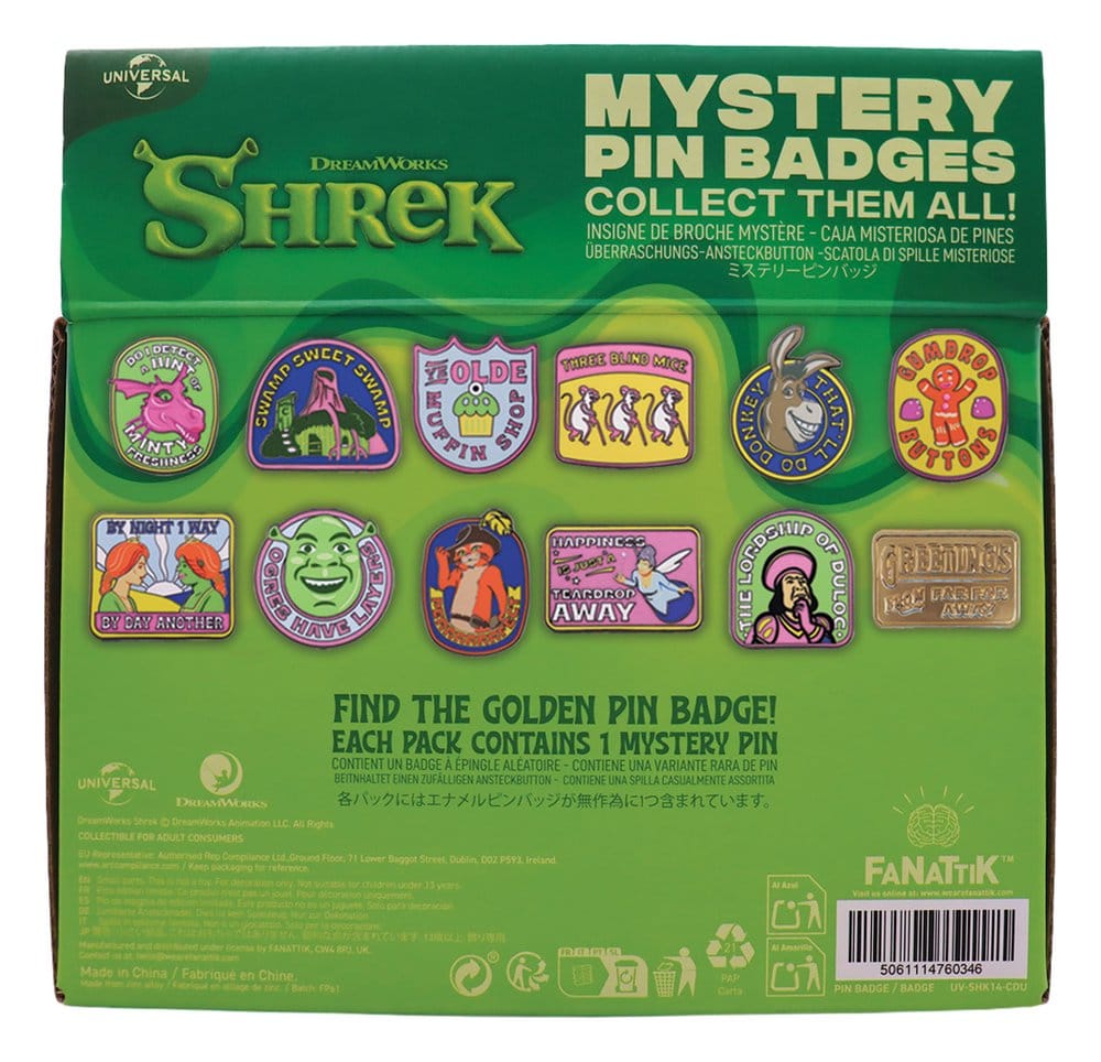 Shrek Mystery Pin Badges Blind Box Display (12)