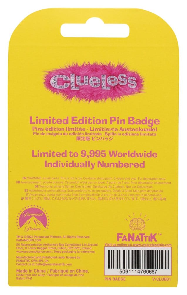 Clueless Pins Märke Total Betty Begränsad Upplaga