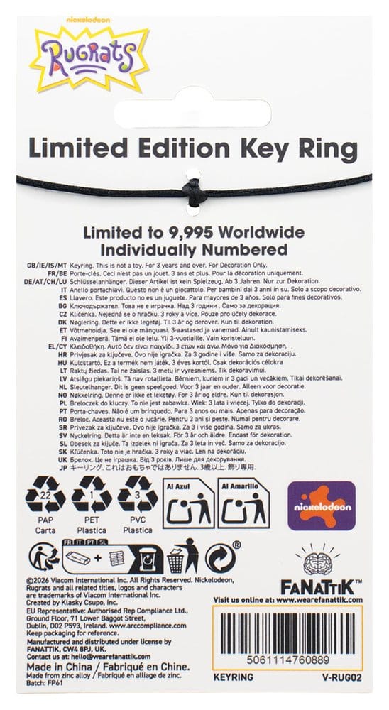 Rugrats Limited Edition 35th Anniversary Nyckelring