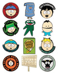 South Park Mystery Pin Badges Display (12) – Samlarset med 12 exklusiva pins från South Park