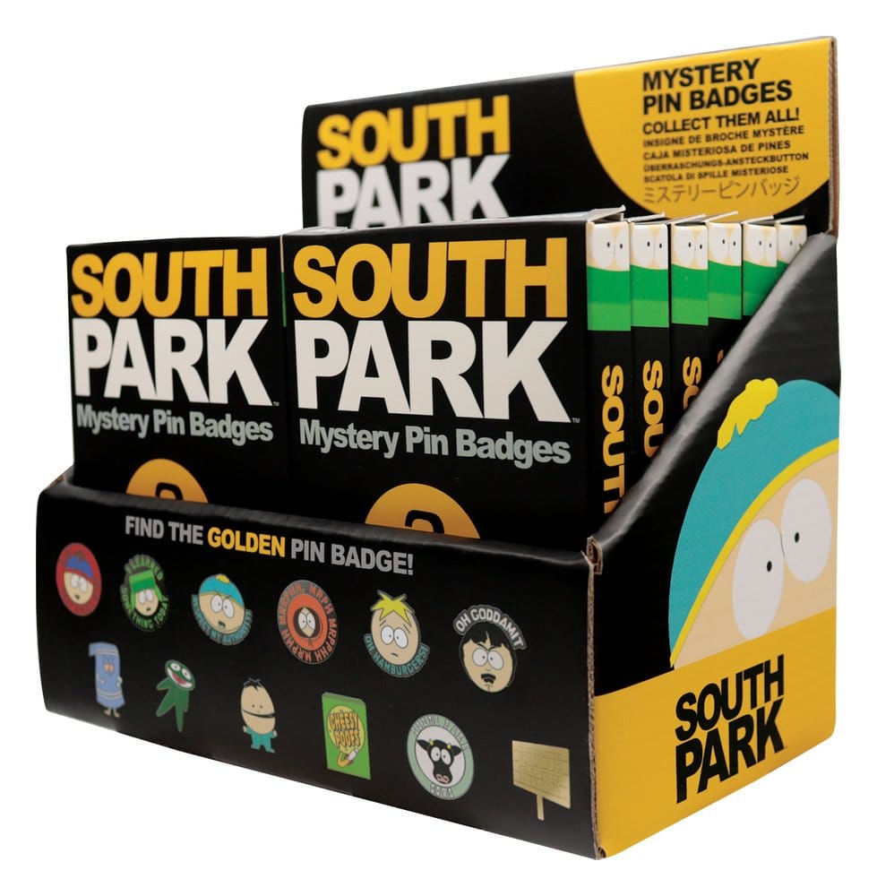 South Park Mystery Pin Badges Display (12) – Samlarset med 12 exklusiva pins från South Park