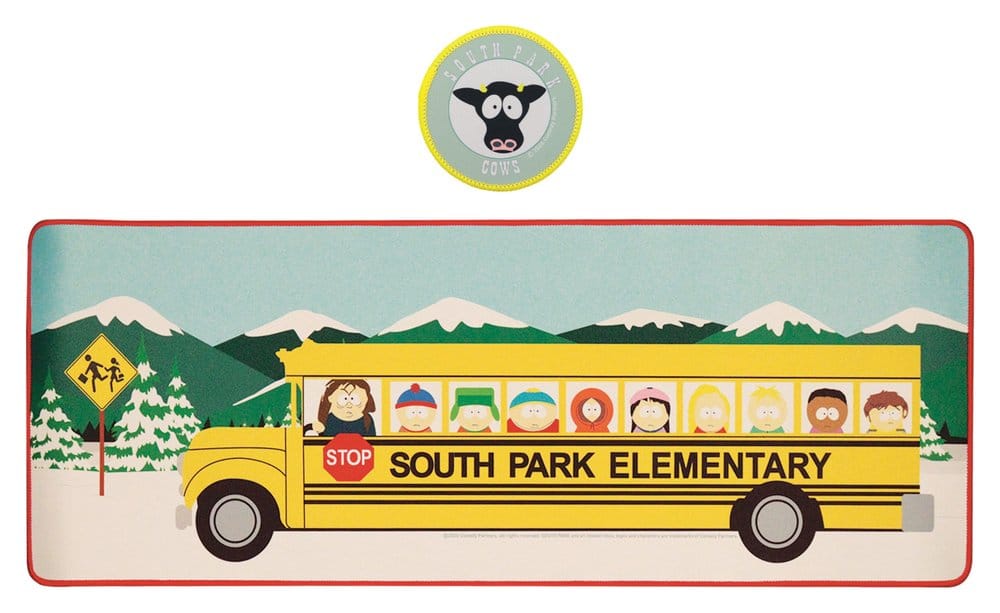 South Park Skrivbordsunderlägg och Glasunderlägg Set Skolbuss för Grundskolan
