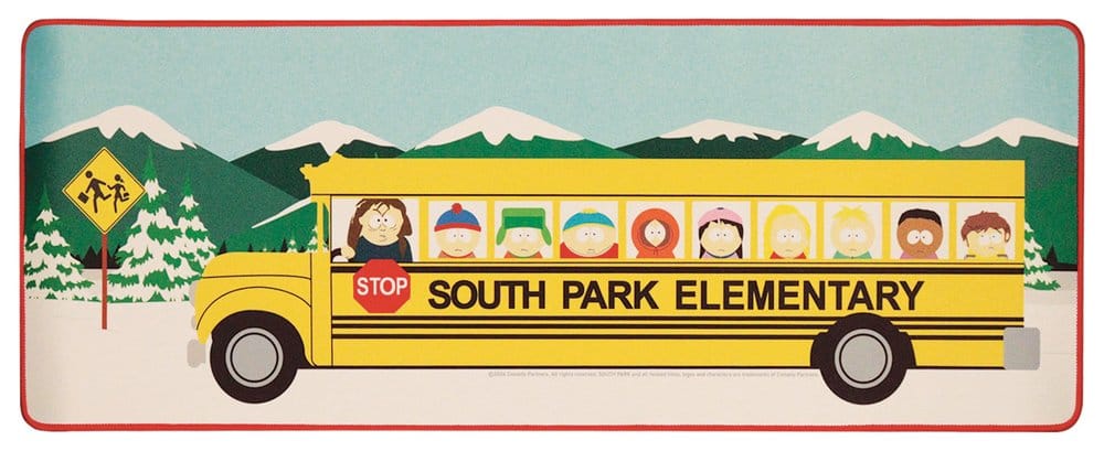 South Park Skrivbordsunderlägg och Glasunderlägg Set Skolbuss för Grundskolan
