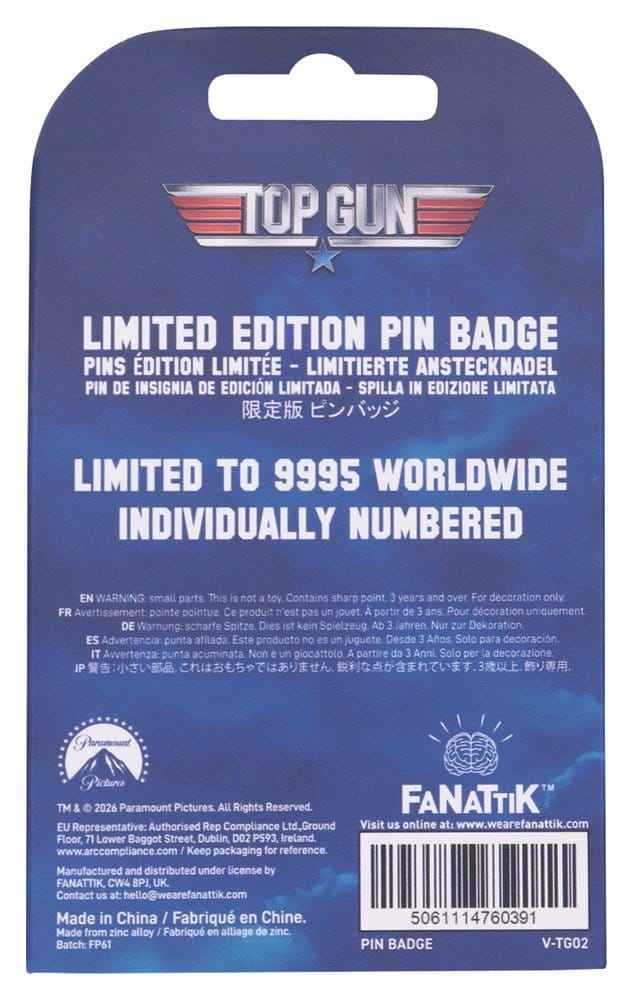 Top Gun Pin-märke Rörligt Begränsad Upplaga