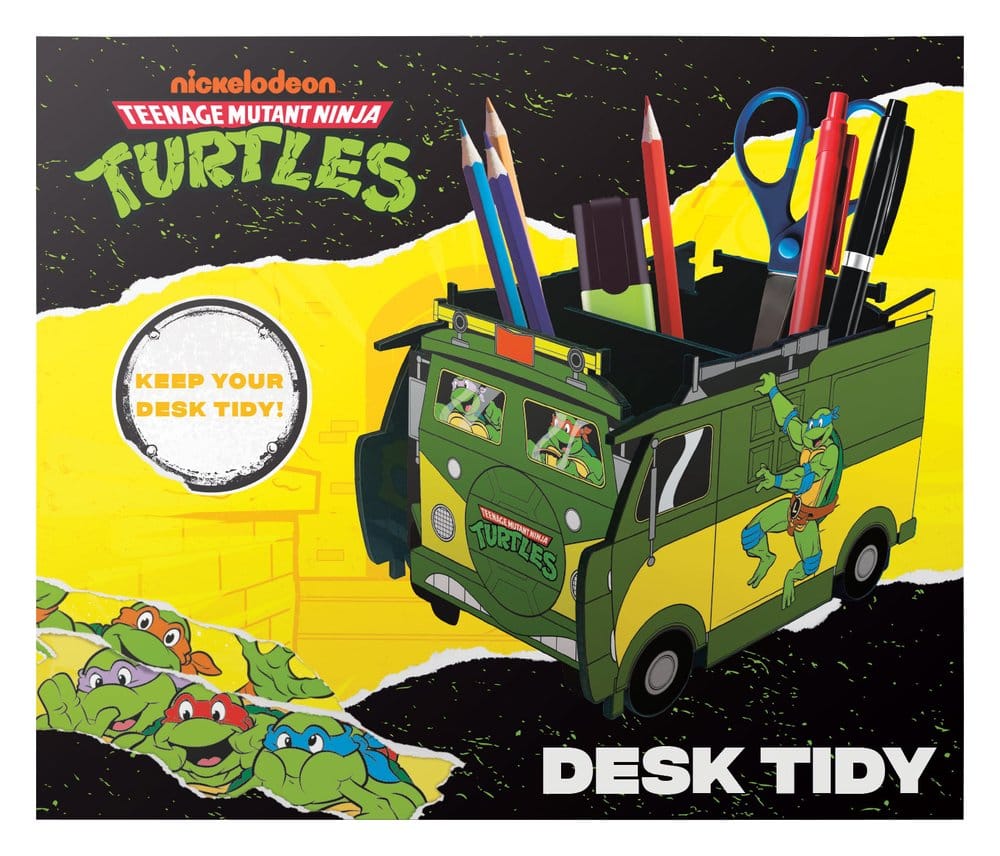 Teenage Mutant Ninja Turtles skrivbordshållare Van 13 cm – Officiellt licensierad i trä