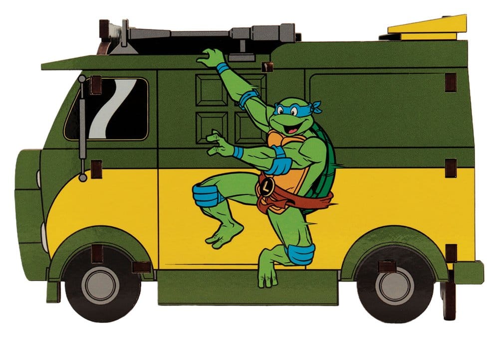 Teenage Mutant Ninja Turtles skrivbordshållare Van 13 cm – Officiellt licensierad i trä