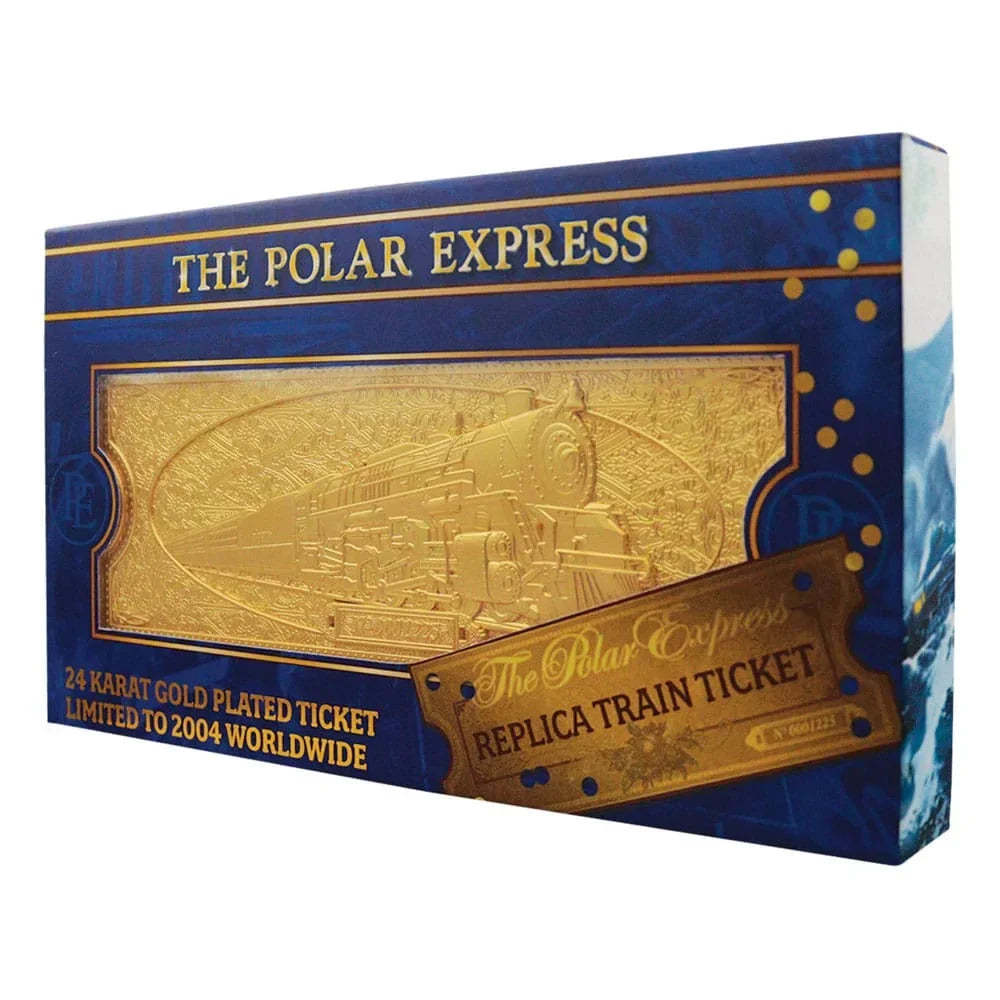 Polar Express Replica Tågbiljett i 24k Guldpläterad Begränsad Upplaga FaNaTtik