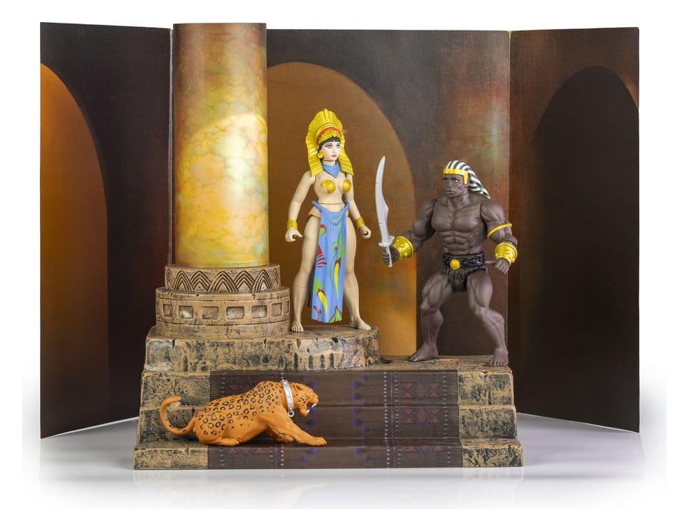 The Wild World of Frazetta Action Figure Set Egyptian Queen & Guard (Museum Edition) 14 cm