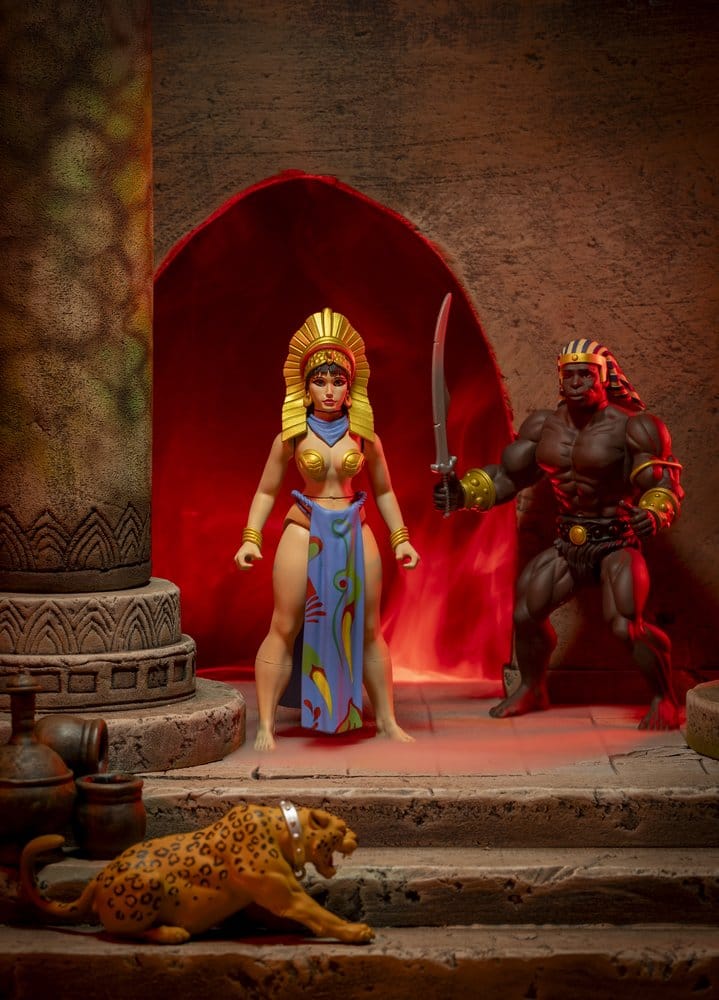 The Savage World of Frazetta Action Figur Set Egyptian Queen & The Guard (Museum Edition) 14 cm