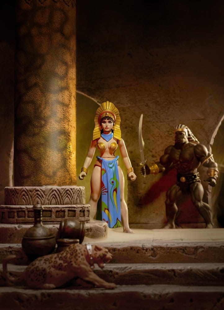 The Wild World of Frazetta Action Figure Set Egyptian Queen & Guard (Museum Edition) 14 cm