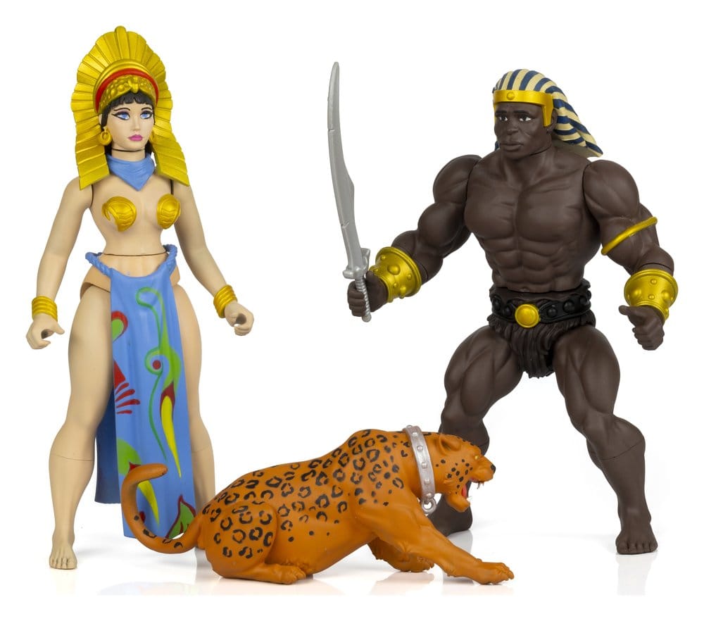 The Wild World of Frazetta Action Figure Set Egyptian Queen & Guard (Museum Edition) 14 cm