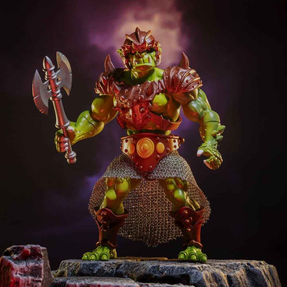 Legends of Dragonore Hellforge Actionfigur Grime 14 cm - Orc Mästare av Förstörelse med Sköld och Rustning