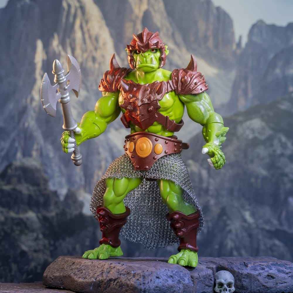 Legends of Dragonore Hellforge Actionfigur Grime 14 cm - Orc Mästare av Förstörelse med Sköld och Rustning