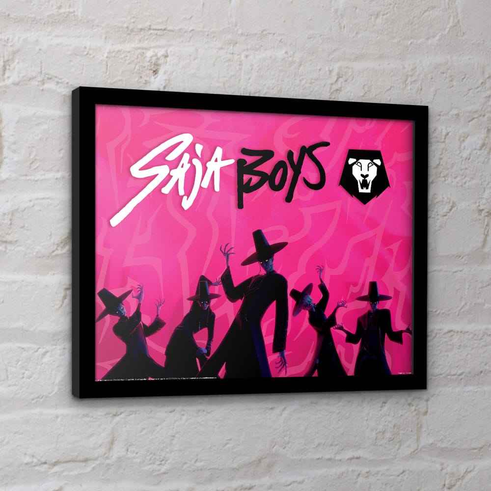 KPop Demonjägare Samlarutgåva Inramad Affisch Saja Boys Idol