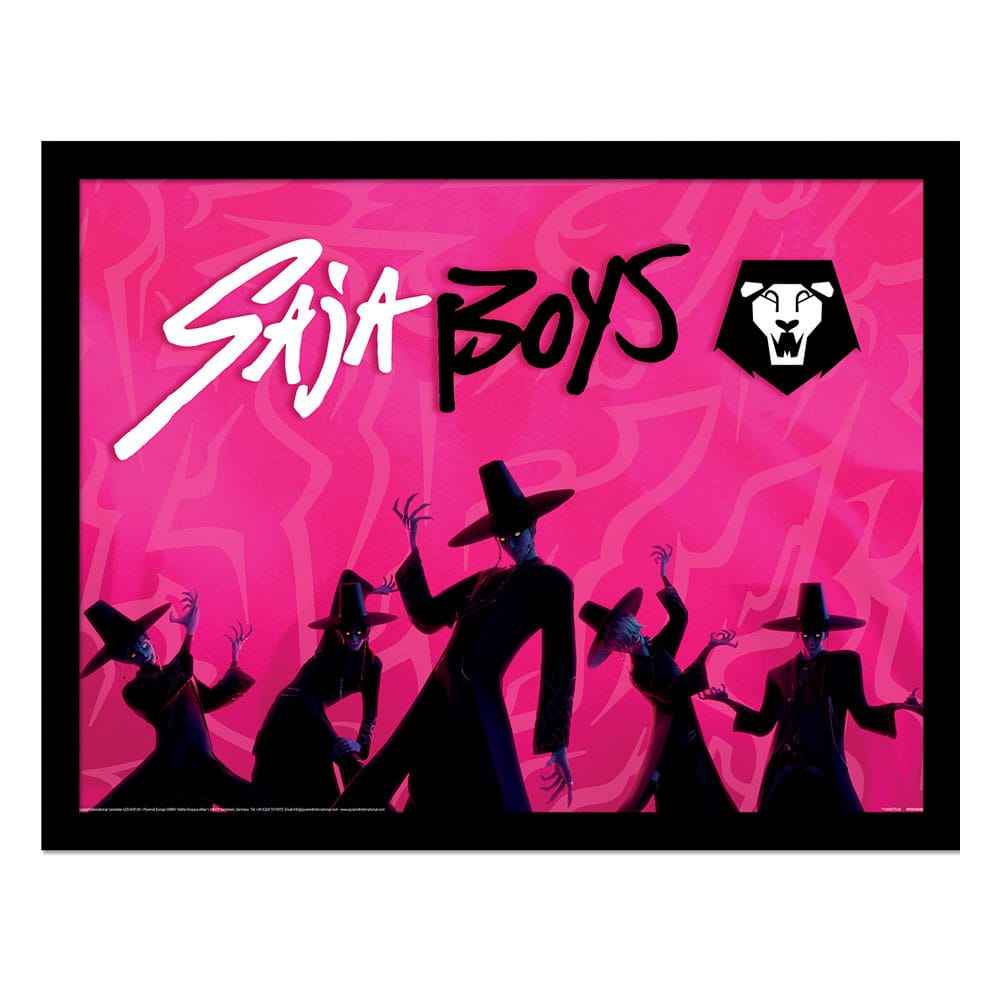 KPop Demonjägare Samlarutgåva Inramad Affisch Saja Boys Idol