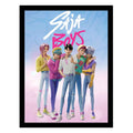 KPop Demon Hunters Collector-affisch i ram med Saja Boys