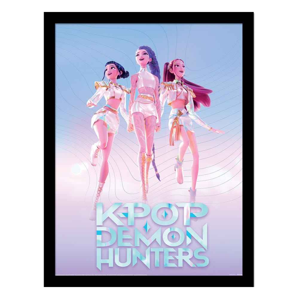 KPop Demon Hunters Collector Tryckt Trio med Inramad Poster