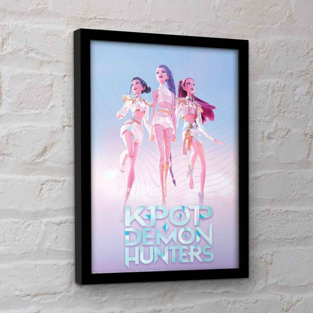 KPop Demon Hunters Collector Tryckt Trio med Inramad Poster