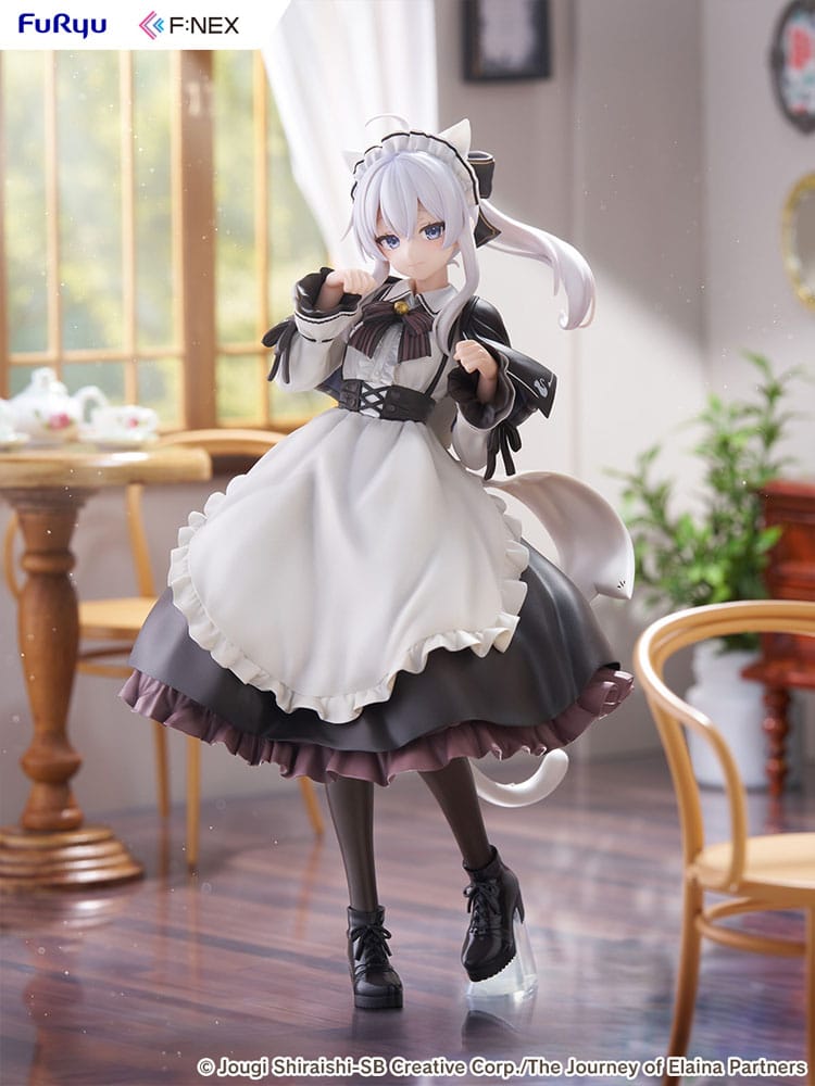 Wandering Witch: Elaina F:NEX PVC Figur 1/7 Elaina i Tjänarinnans Kostym med Kattöron Ver. 24 cm Furyu
