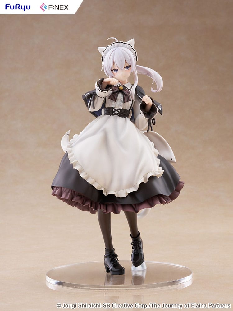 Wandering Witch: Elaina F:NEX PVC Figur 1/7 Elaina i Tjänarinnans Kostym med Kattöron Ver. 24 cm Furyu