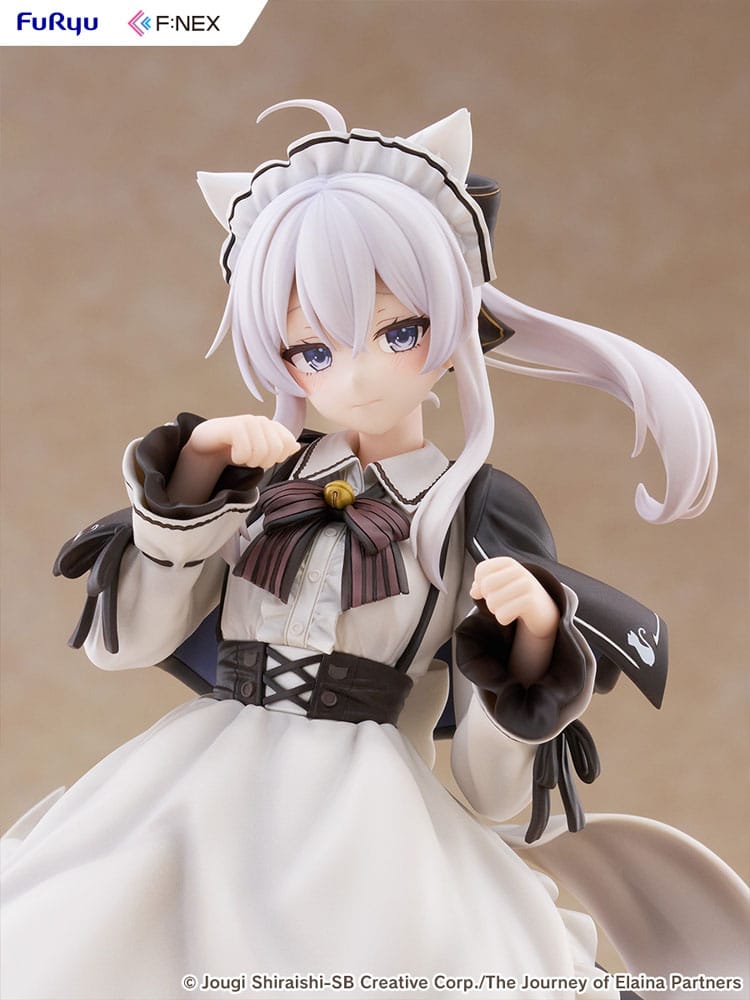 Wandering Witch: Elaina F:NEX PVC Figur 1/7 Elaina i Tjänarinnans Kostym med Kattöron Ver. 24 cm Furyu