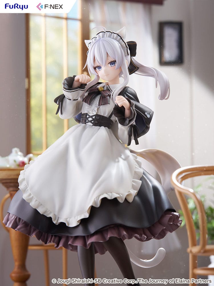 Wandering Witch: Elaina F:NEX PVC Figur 1/7 Elaina i Tjänarinnans Kostym med Kattöron Ver. 24 cm Furyu