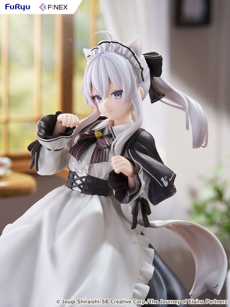 Wandering Witch: Elaina F:NEX PVC Figur 1/7 Elaina i Tjänarinnans Kostym med Kattöron Ver. 24 cm Furyu