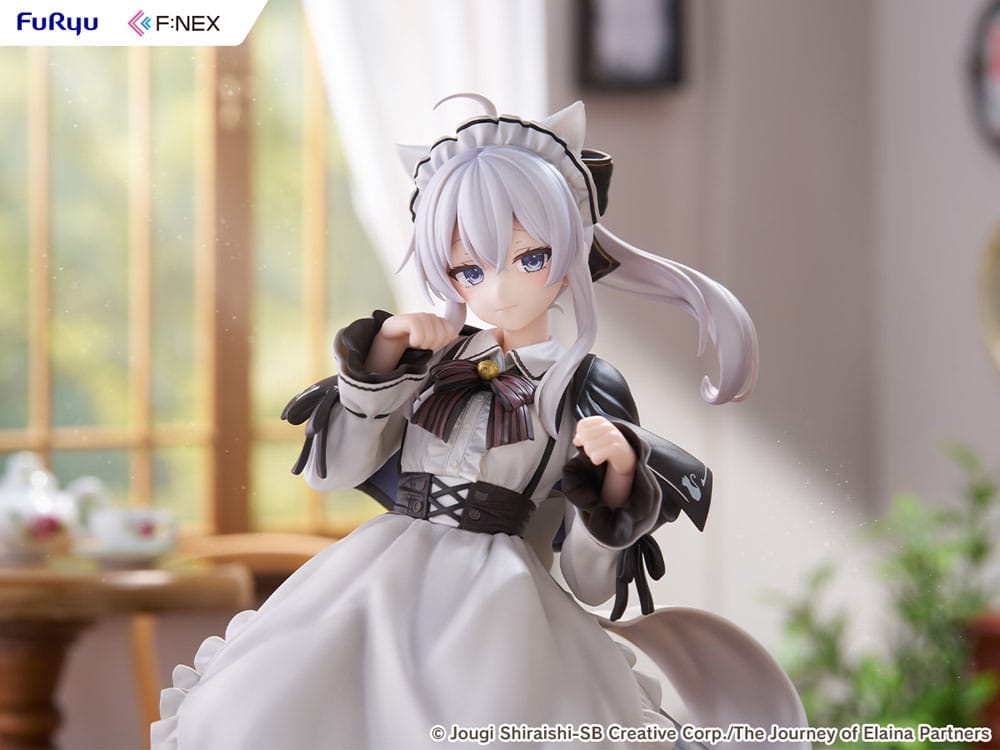 Wandering Witch: Elaina F:NEX PVC Figur 1/7 Elaina i Tjänarinnans Kostym med Kattöron Ver. 24 cm Furyu