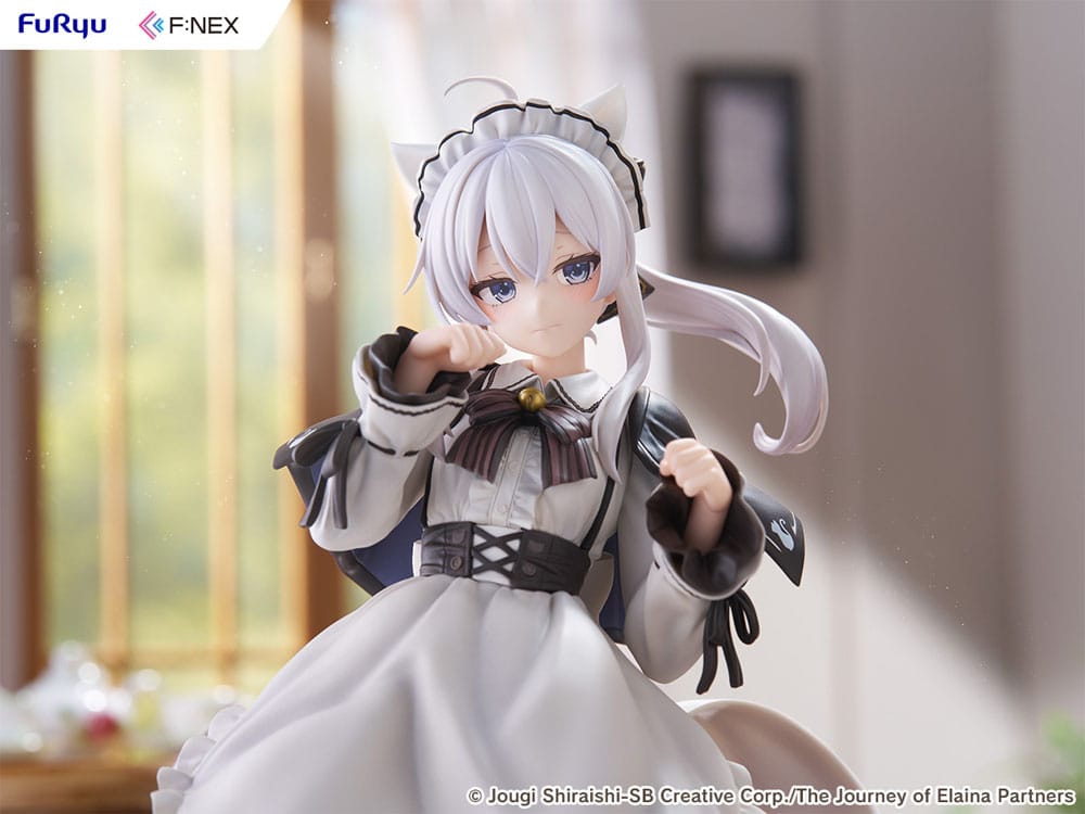 Wandering Witch: Elaina F:NEX PVC Figur 1/7 Elaina i Tjänarinnans Kostym med Kattöron Ver. 24 cm Furyu