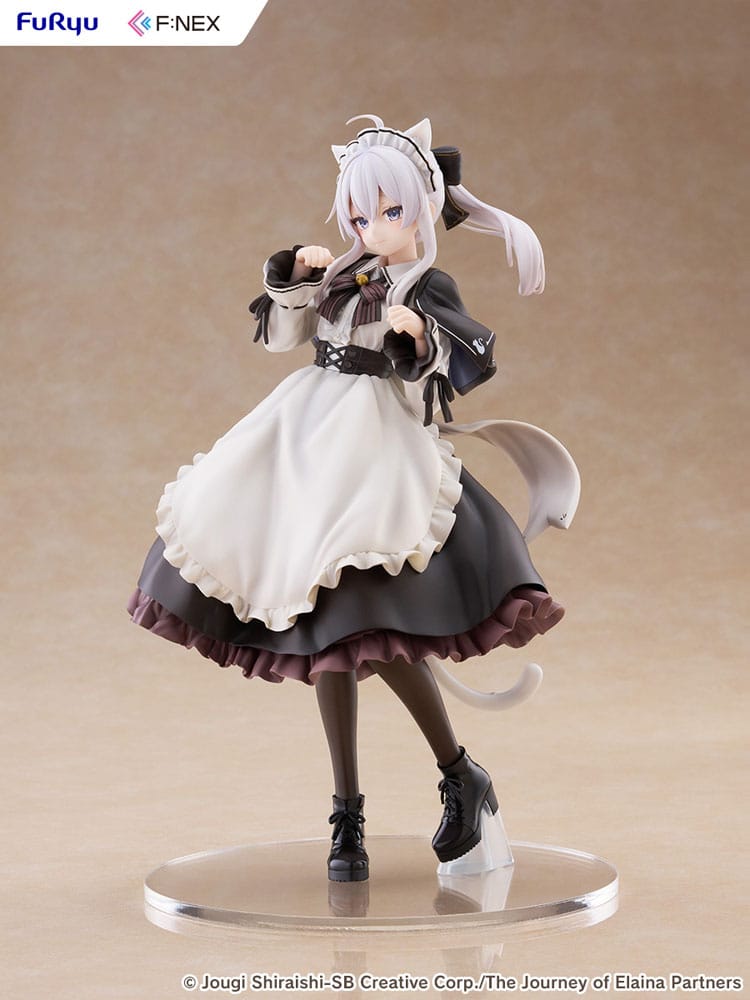Wandering Witch: Elaina F:NEX PVC Figur 1/7 Elaina i Tjänarinnans Kostym med Kattöron Ver. 24 cm Furyu