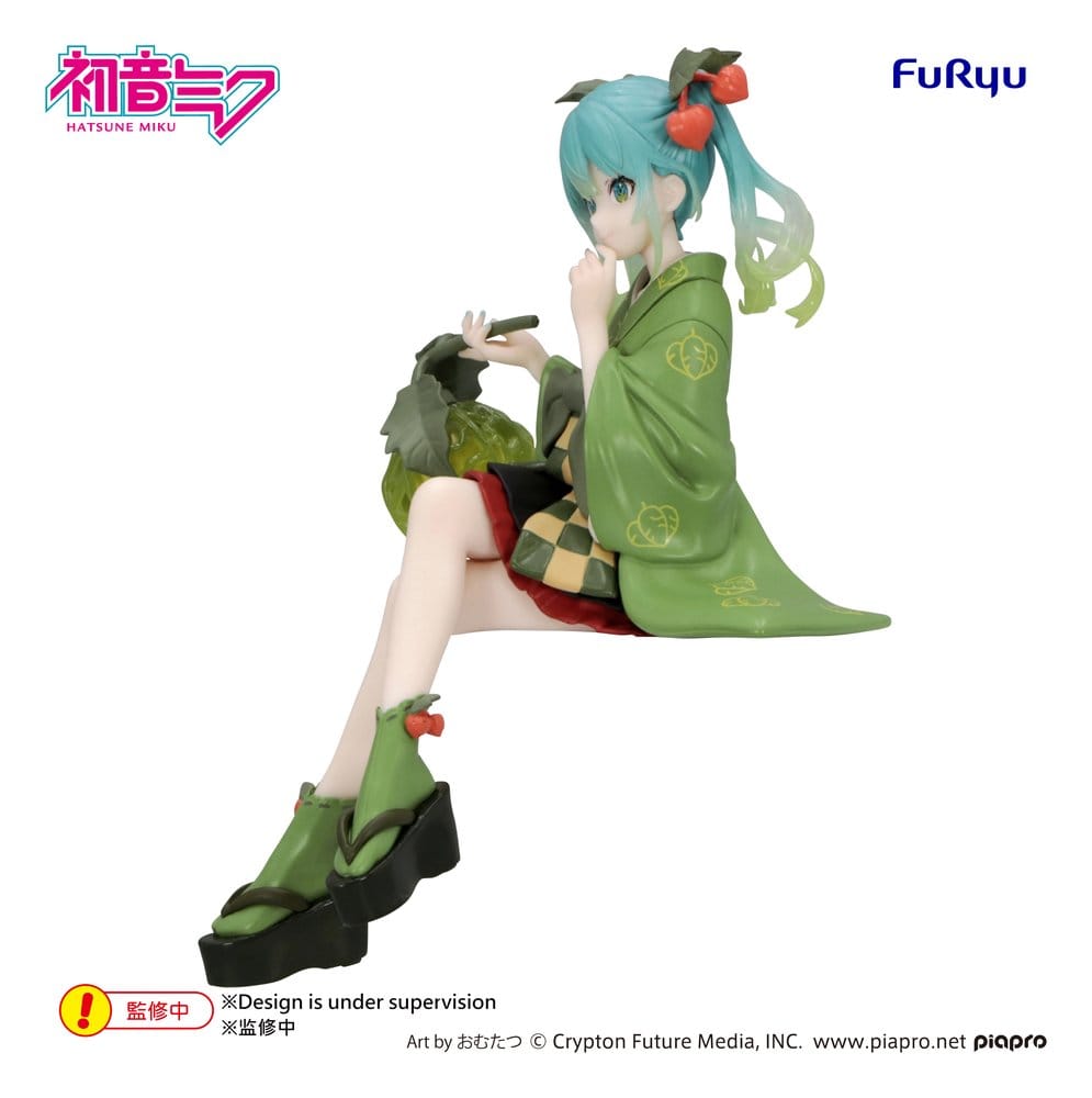Hatsune Miku Noodle Stopper PVC Figure Flower Fairy Winter Cherry Green Color Ver. 15 cm