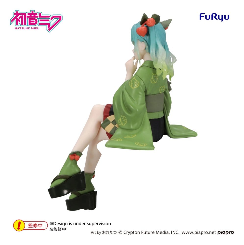 Hatsune Miku Noodle Stopper PVC Figure Flower Fairy Winter Cherry Green Color Ver. 15 cm