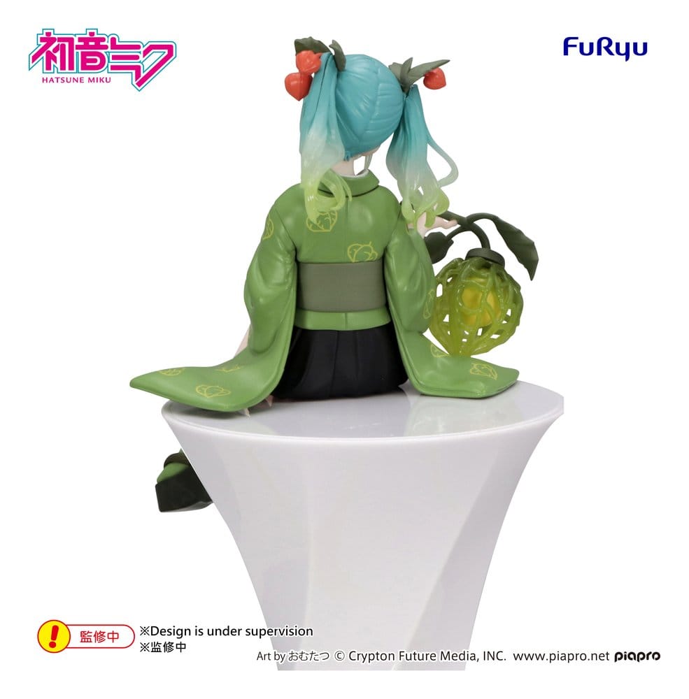 Hatsune Miku Noodle Stopper PVC Figure Flower Fairy Winter Cherry Green Color Ver. 15 cm