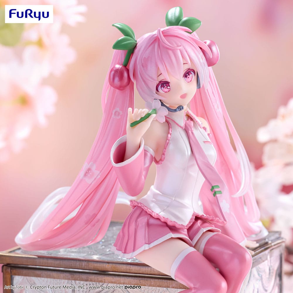 Hatsune Miku Noodle Stopper PVC Figur Sakura Miku 2024 Pearl Color Ver. 15 cm Furyu
