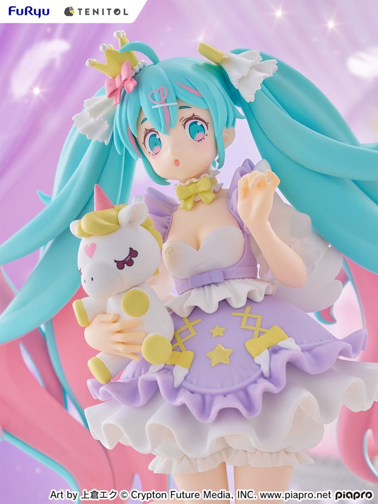 Hatsune Miku Tenitol PVC Figur Hatsune Miku Yumekawa Princess Lavender Ver. 21 cm Furyu