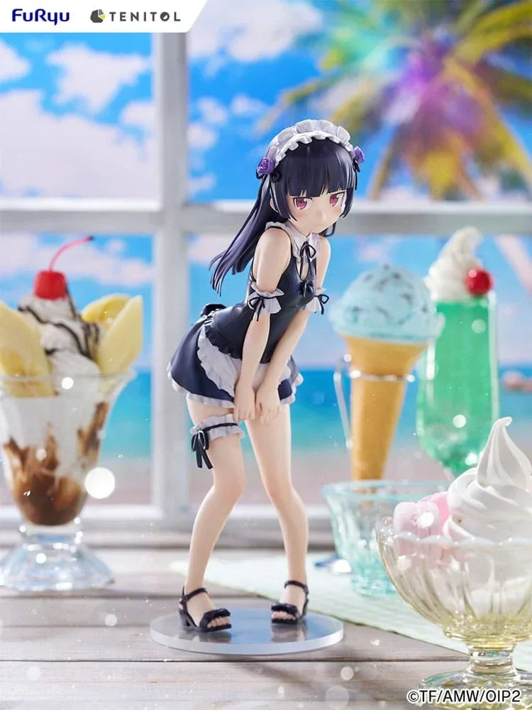 Ore no Imouto ga Konna ni Kawaii Wake ga Nai - Tenitol Tall PVC Figur Kuroneko i Badkläder Maid Ver. 27 cm Furyu