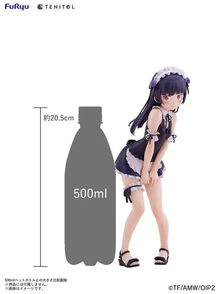Ore no Imouto ga Konna ni Kawaii Wake ga Nai - Tenitol Tall PVC Figur Kuroneko i Badkläder Maid Ver. 27 cm Furyu