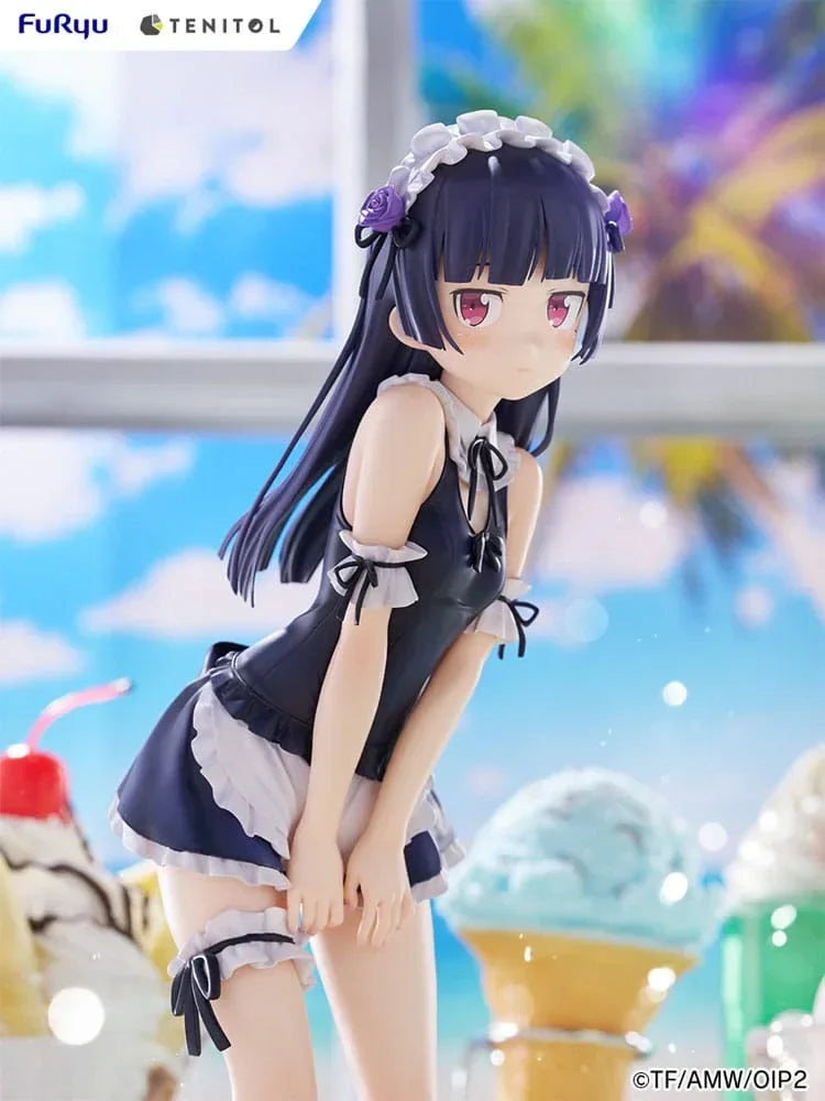 Ore no Imouto ga Konna ni Kawaii Wake ga Nai - Tenitol Tall PVC Figur Kuroneko i Badkläder Maid Ver. 27 cm Furyu